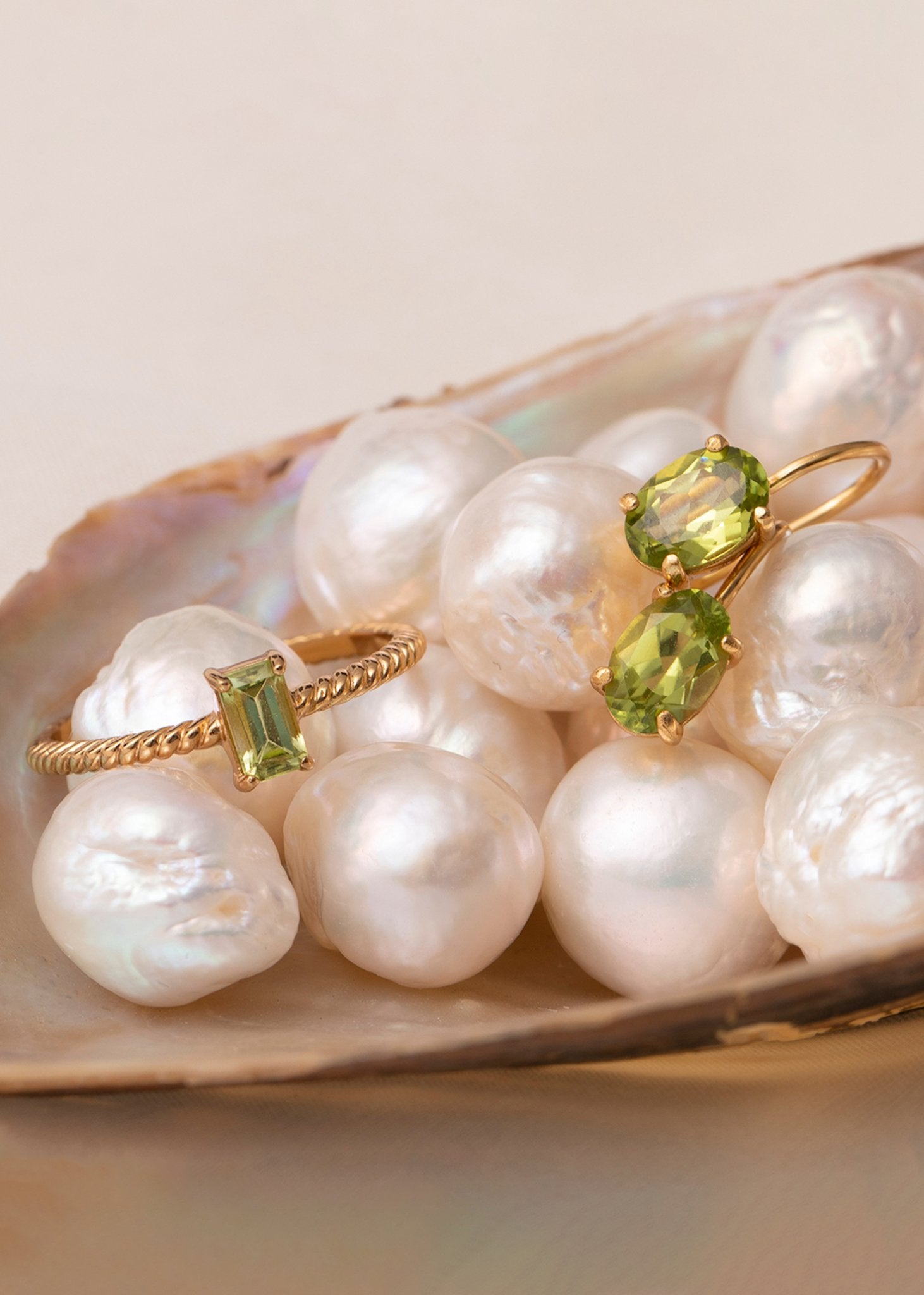 Alaia ring mit Peridot - vergoldet