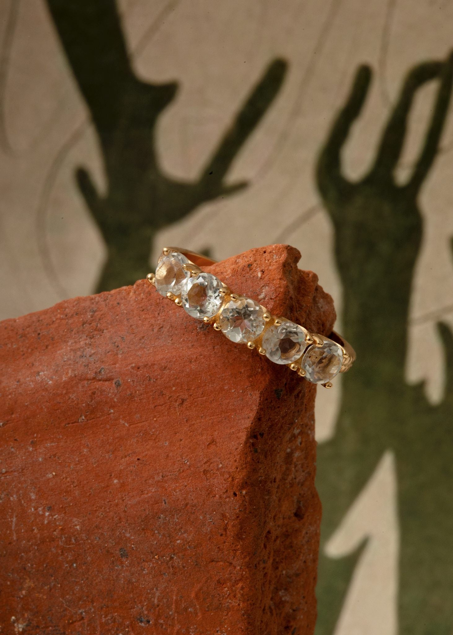 Blixen ring mit Prasiolith - vergoldet