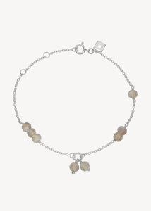 sterling sølv elegant armbånd til fest og hverdag med glitrende rondelle labradorit ædelsten til ham og hende