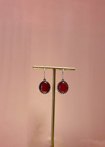 Amanda Ohrringe mit Karneol - Silber