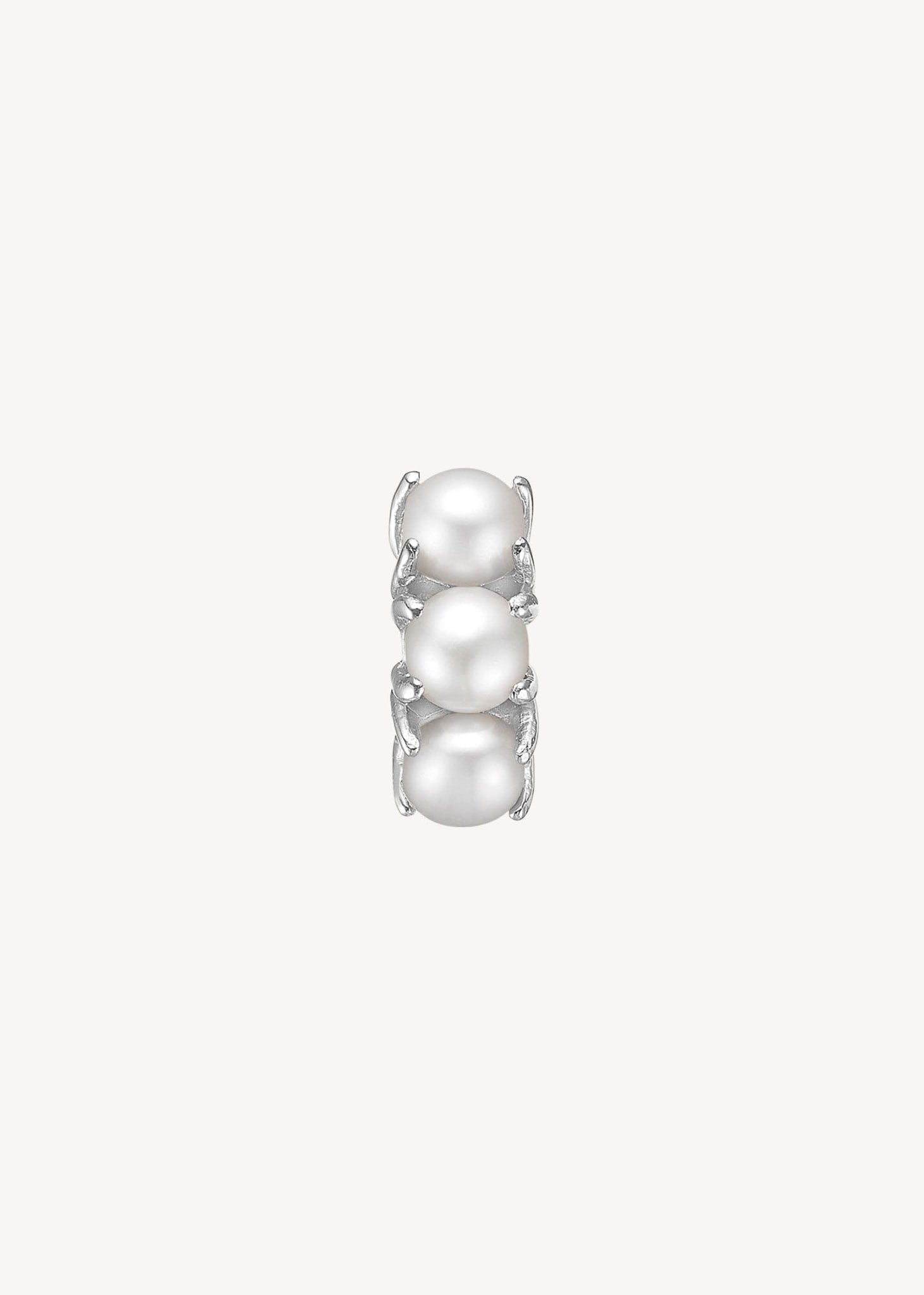 GEM Creole mit Perle 1cm - Silber