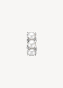 GEM Creole mit Perle 1cm - Silber