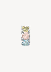 GEM Creole mit Edelstein 1cm - Silber