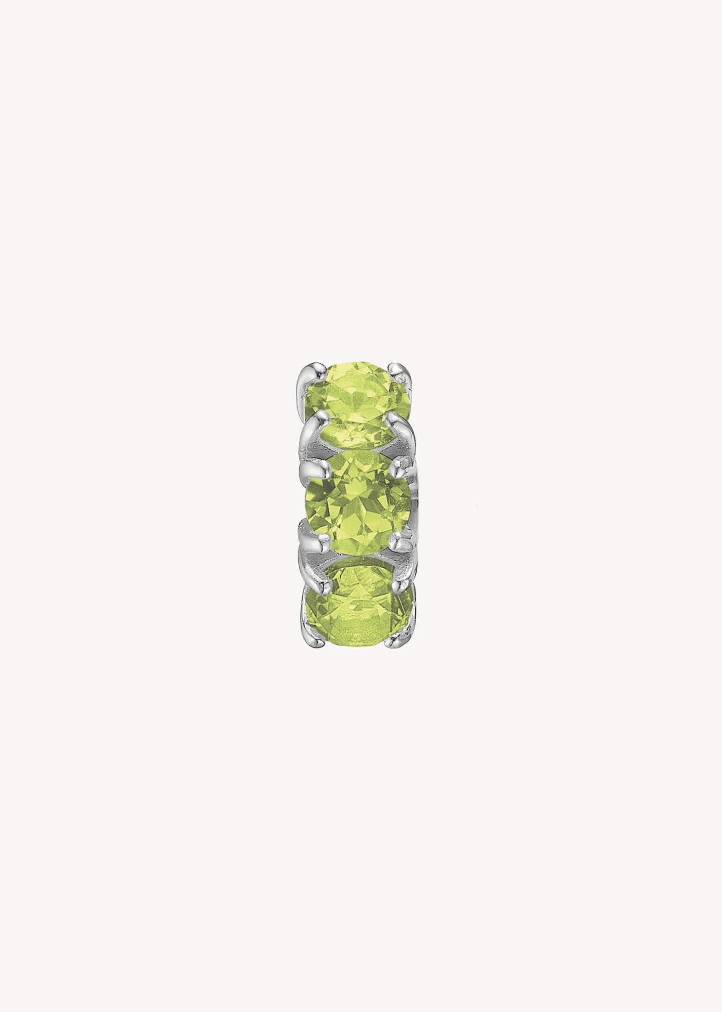 925 sterling sølv huggie hoop fra carré jewellery med grønne peridot ædelsten