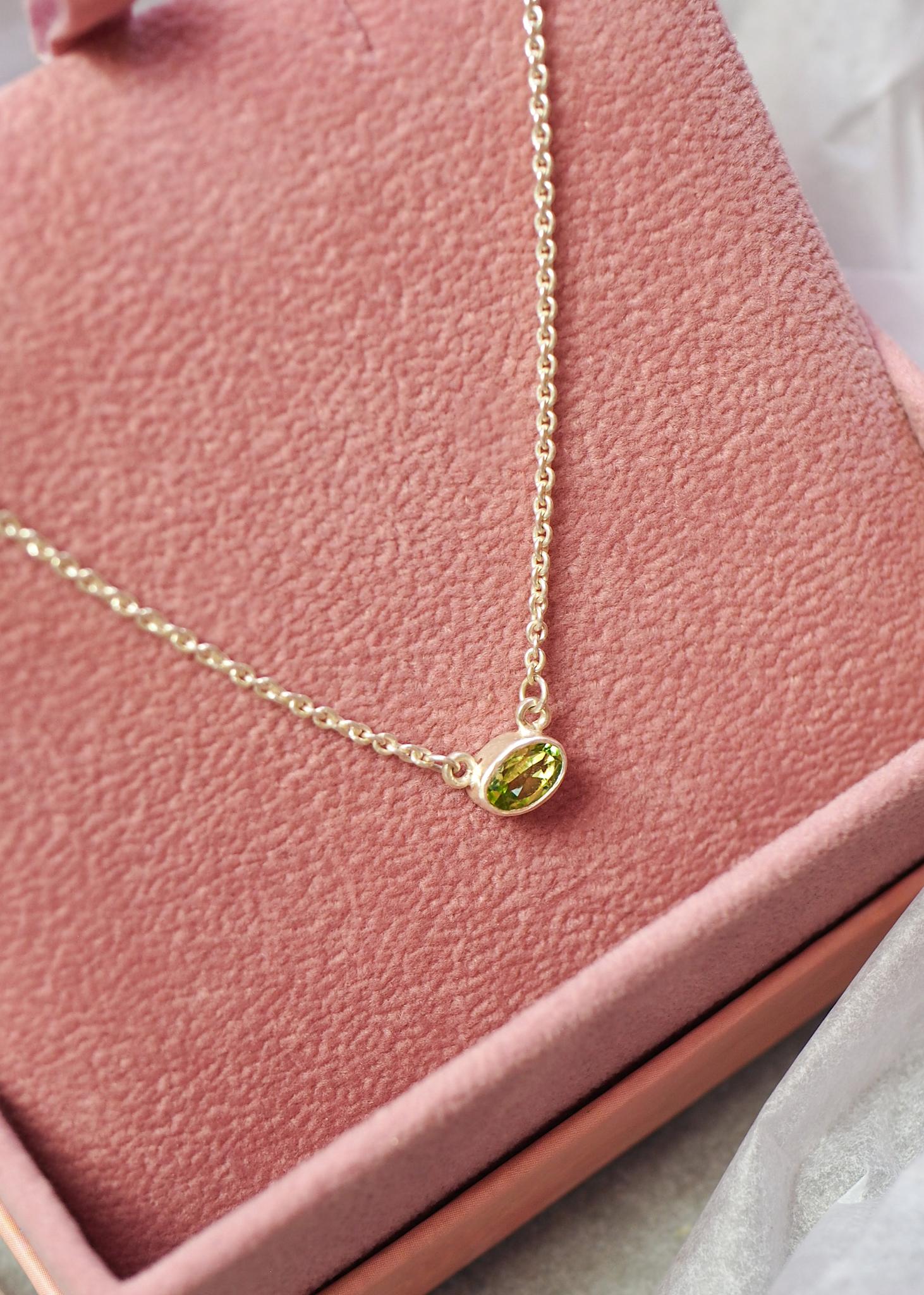 Matilda Halskette mit Peridot - Silber