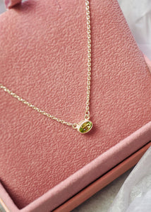 Matilda Halskette mit Peridot - Silber