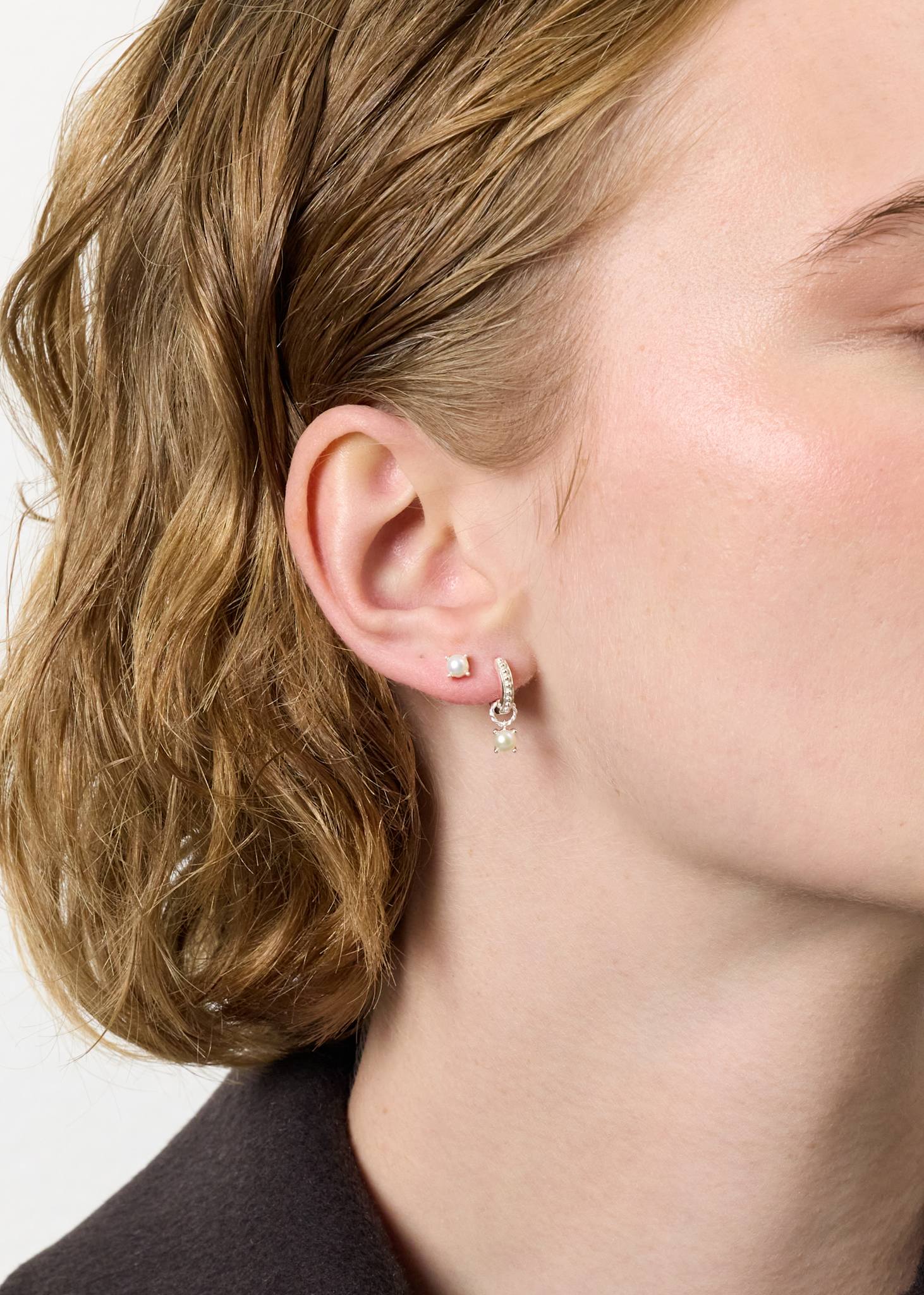 Lulu Ohrstecker mit Perle - Silber
