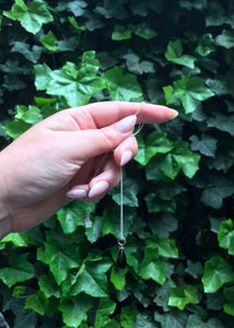 Evergreen Anhänger mit Schwarzem Achat - Silber