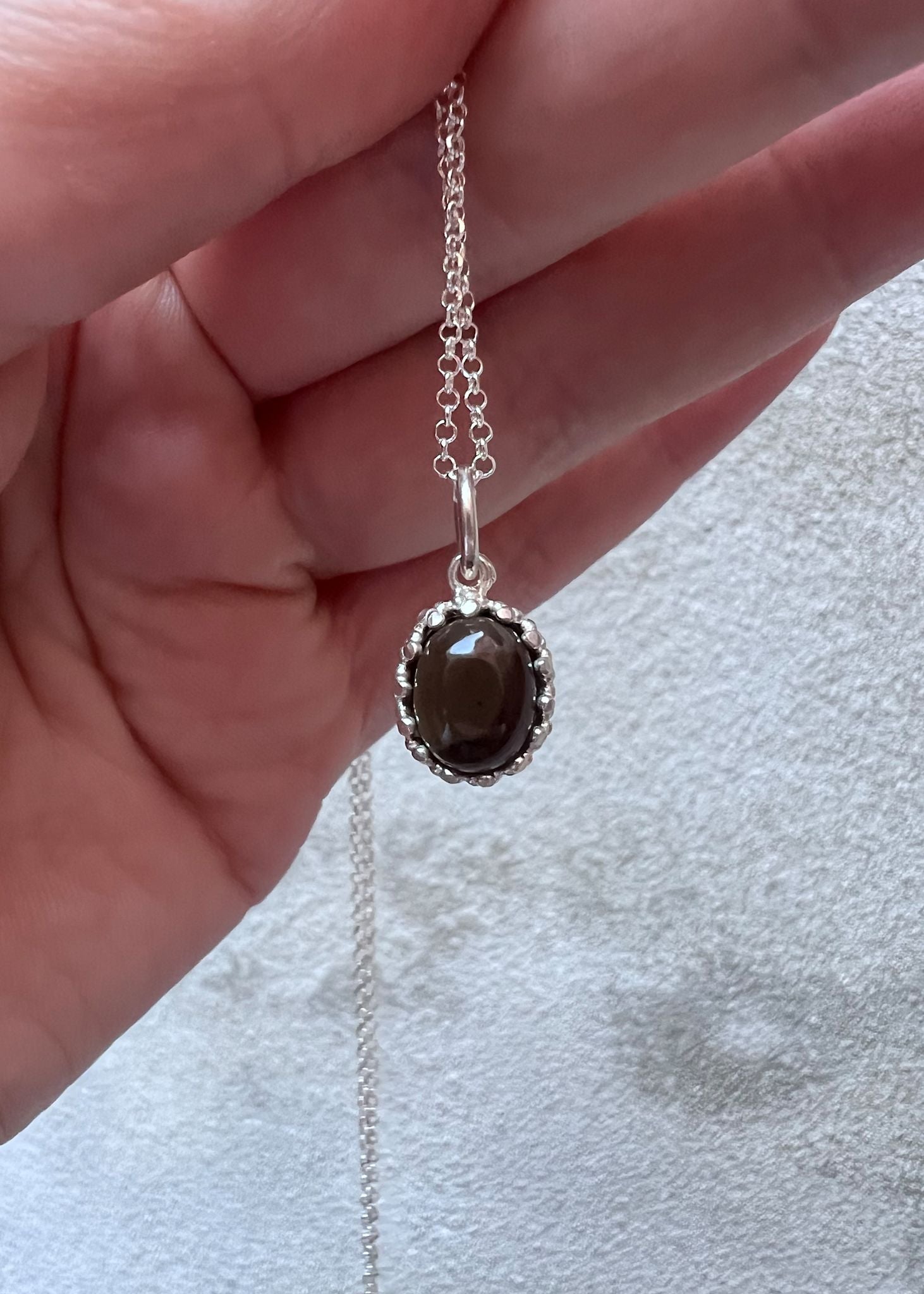Lana Anhänger mit Rauchquarz - Silber