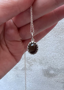 Lana Anhänger mit Rauchquarz - Silber