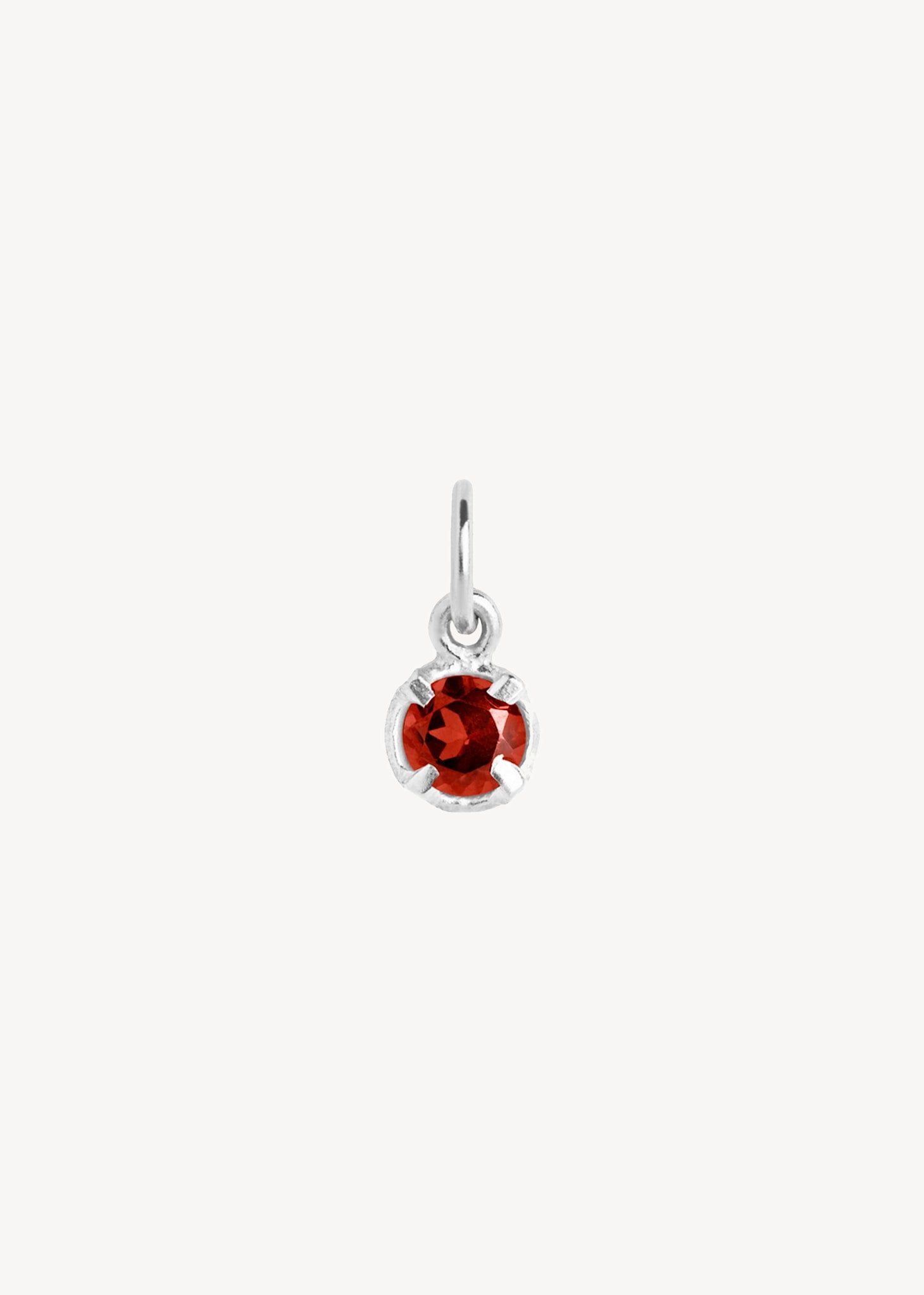 Gem Anhänger mit rotem Granat - Silber