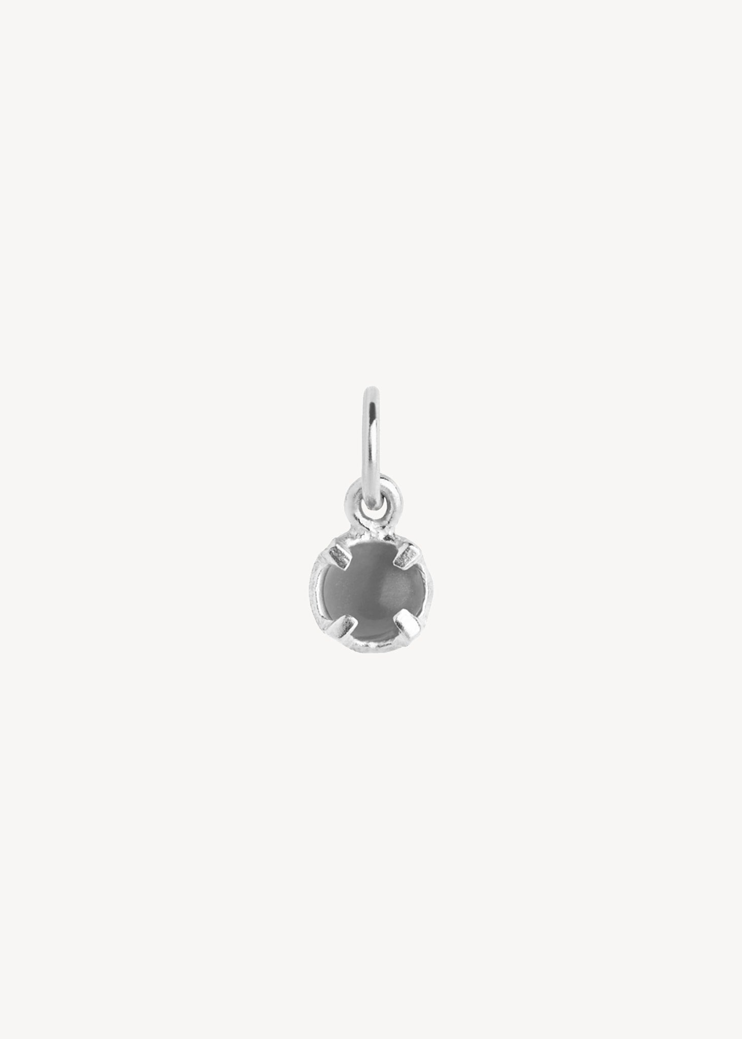 Gem Anhänger mit grauem Mondstein - Silber