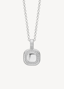 sterling sølv signét vedhæng til halskæder fra Carré jewellery med sildebensmønster kan graveres