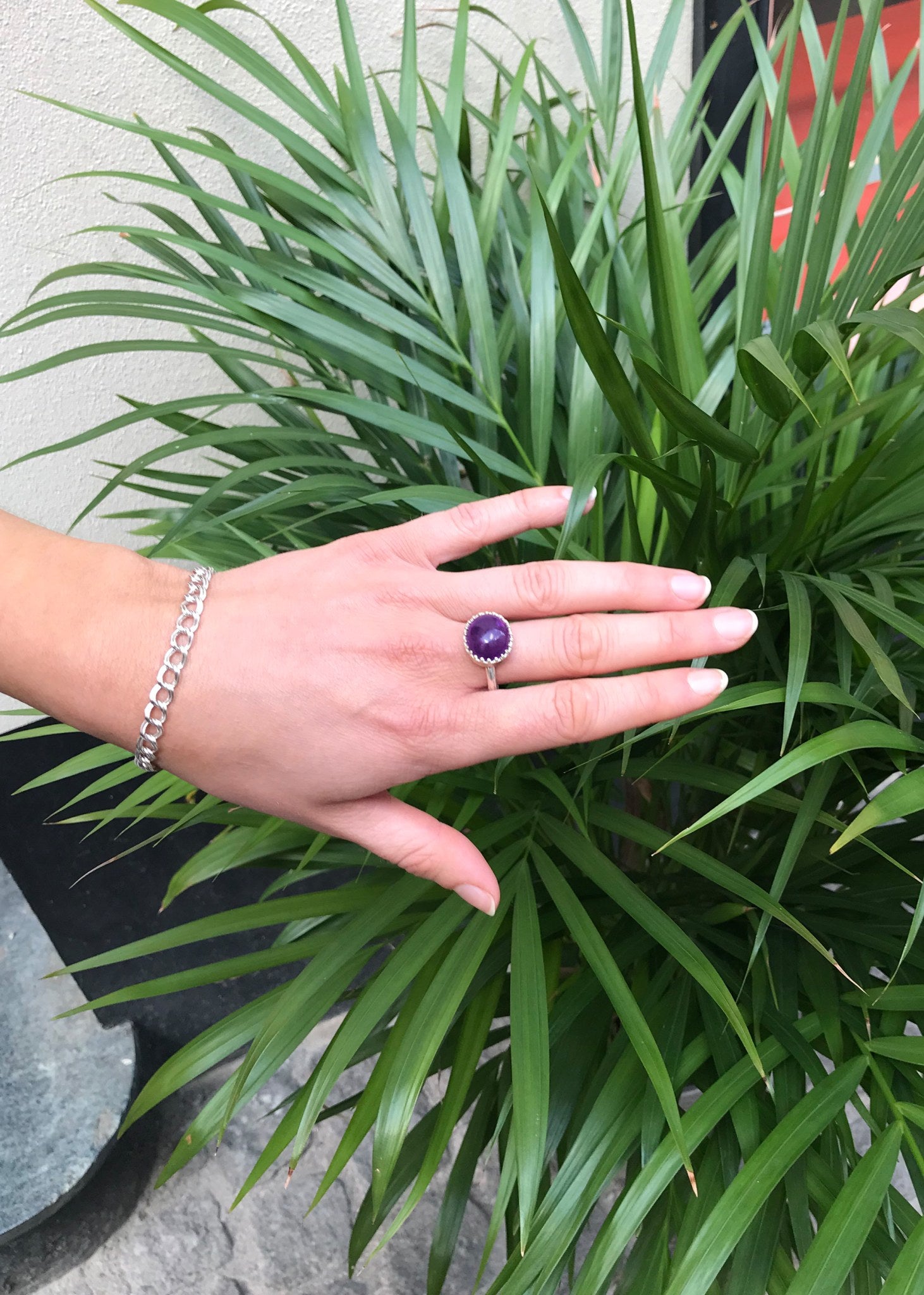 Ceos ring mit Amethyst - Silber