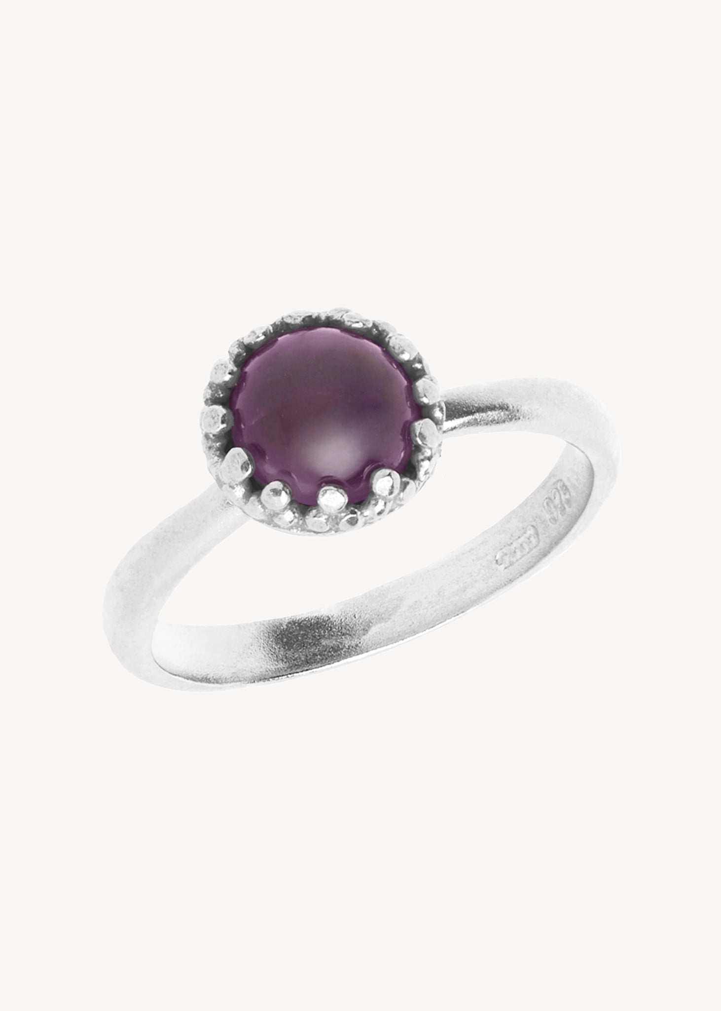 Zoë ring mit Amethyst - Silber