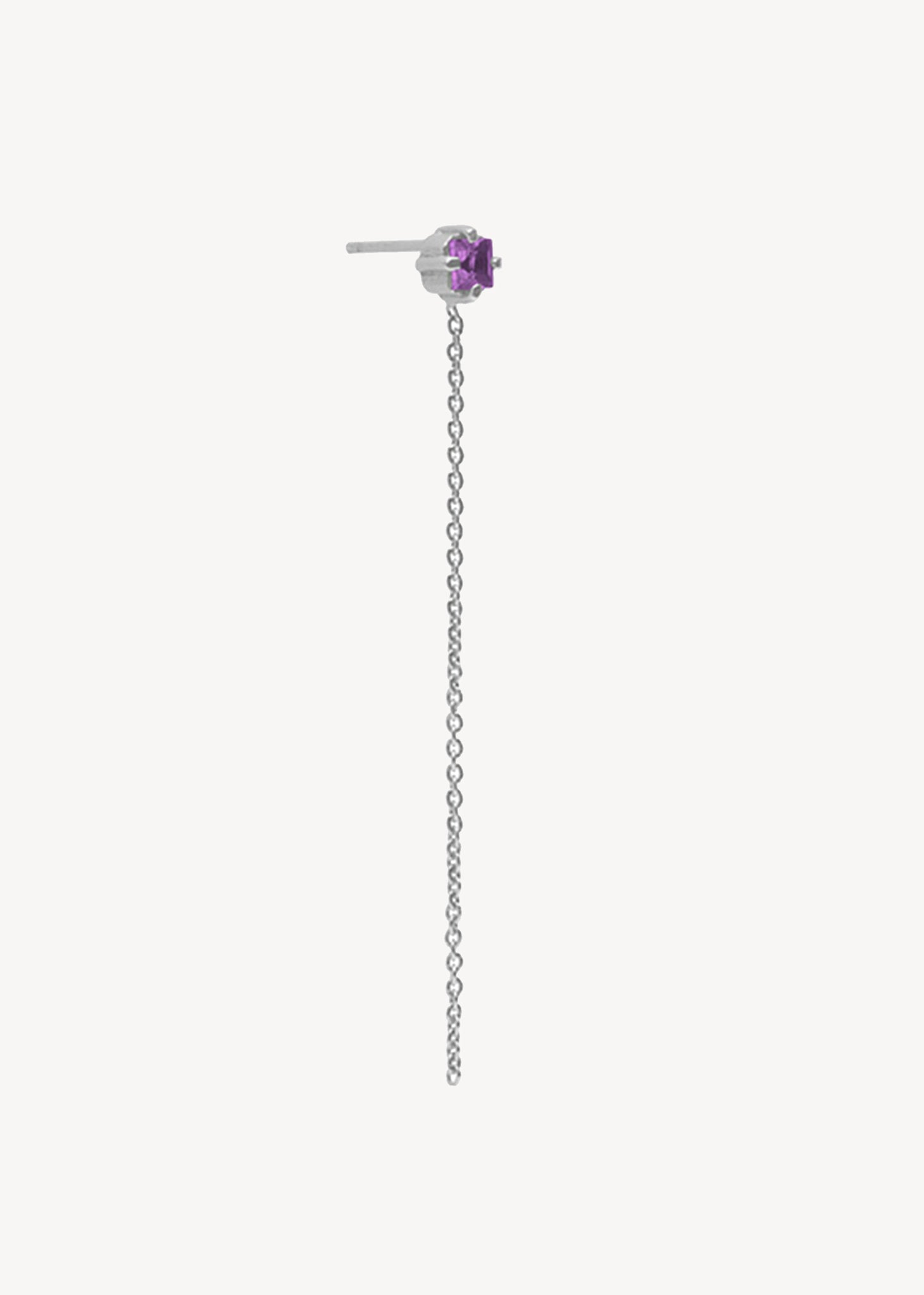 Ariana Ohrstecker mit Amethyst - Silber