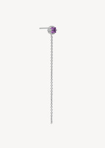 Ariana Ohrstecker mit Amethyst - Silber
