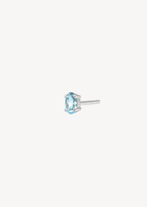 925 sterling sølv ørestik fra carré jewellery med blå topas ædelsten 