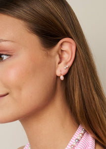 10-karat Tournure Ohrringe mit Pink Opal