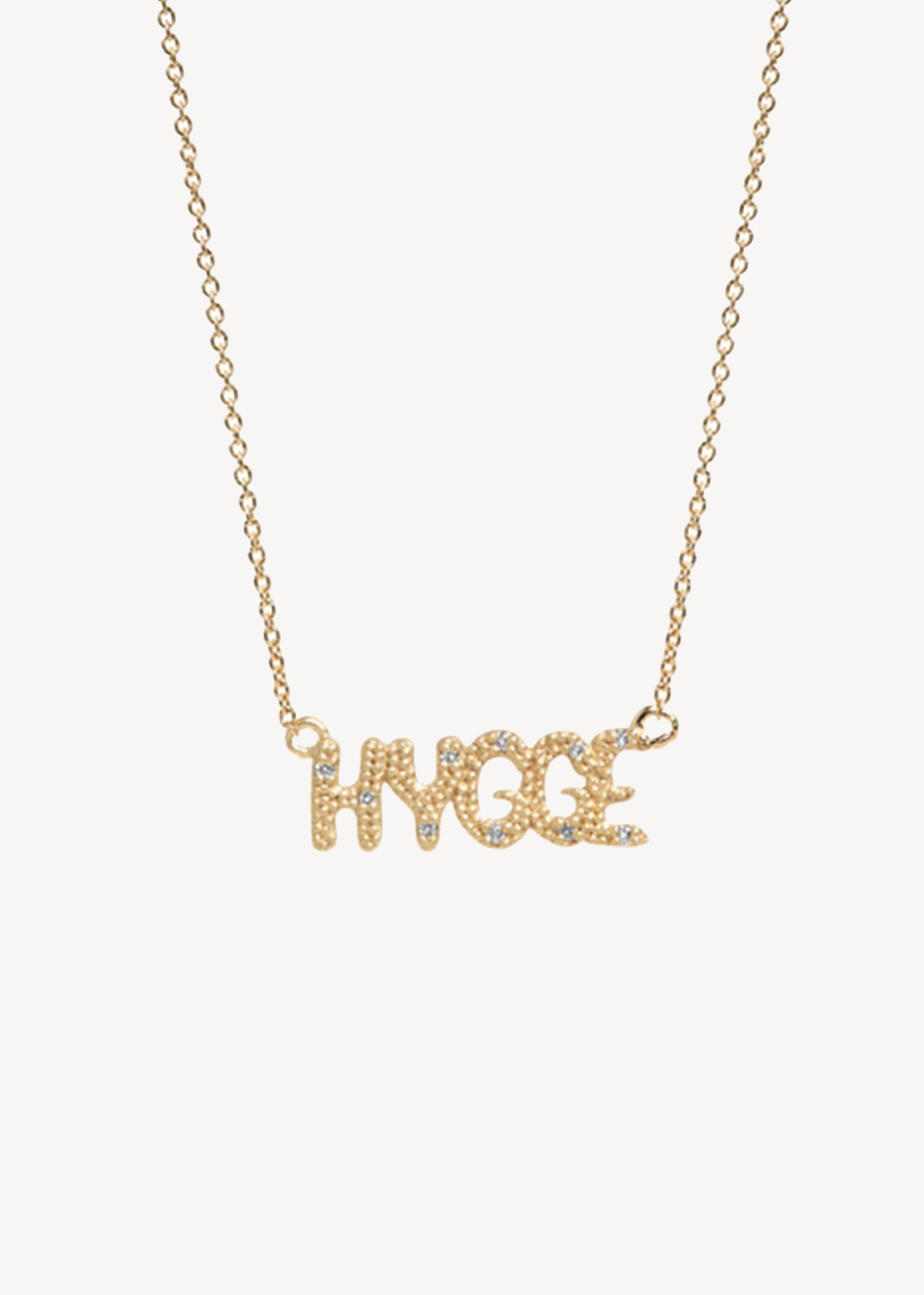 10-Karat Hygge Halskette mit Champagner Diamant