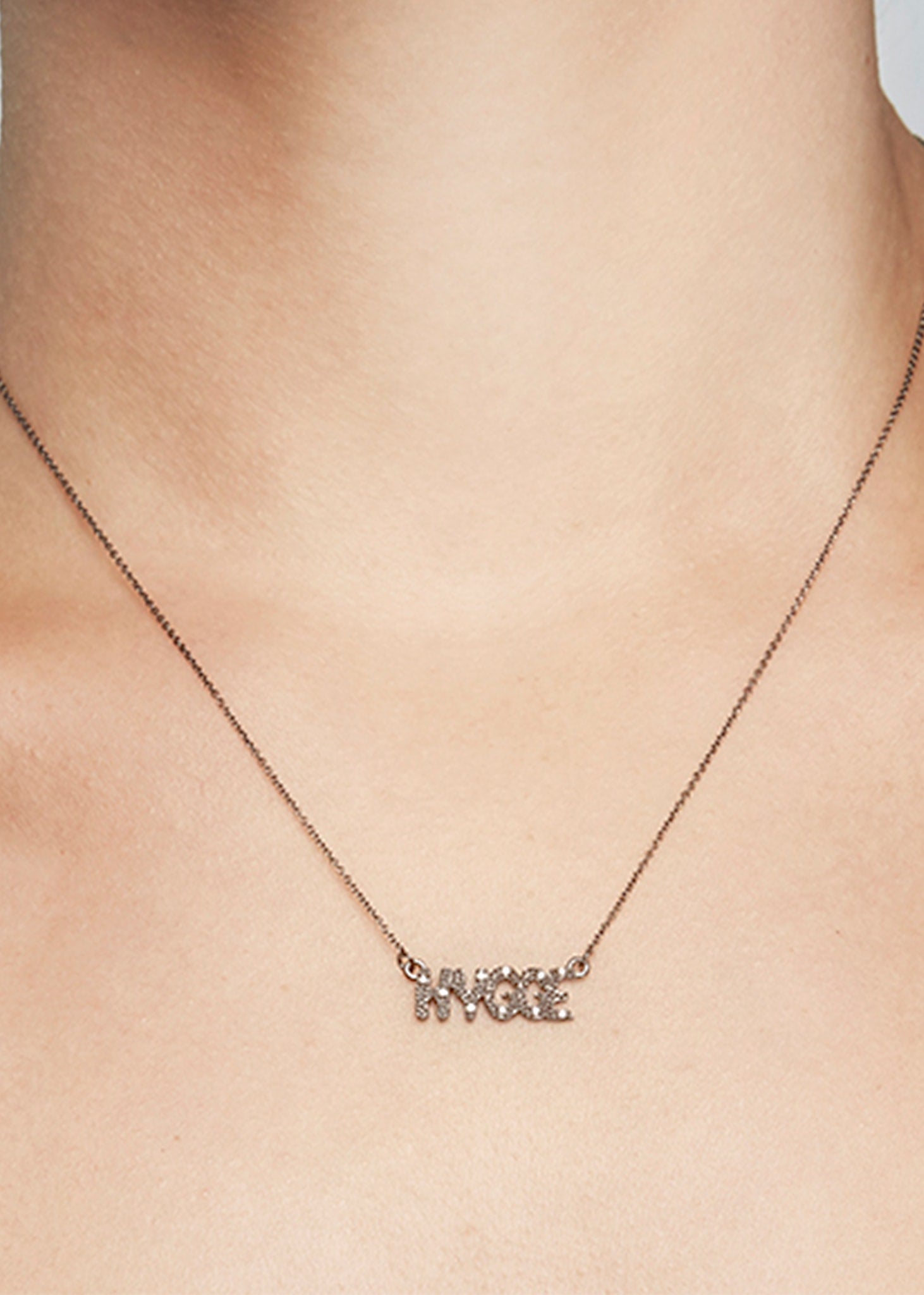 10-Karat Hygge Halskette mit Champagner Diamant