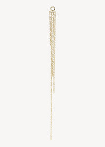 Langt charm til hoops og charms i ægte 10 karat guld med lange fine kæder til hængeøreringe, perfekt gave til hende 