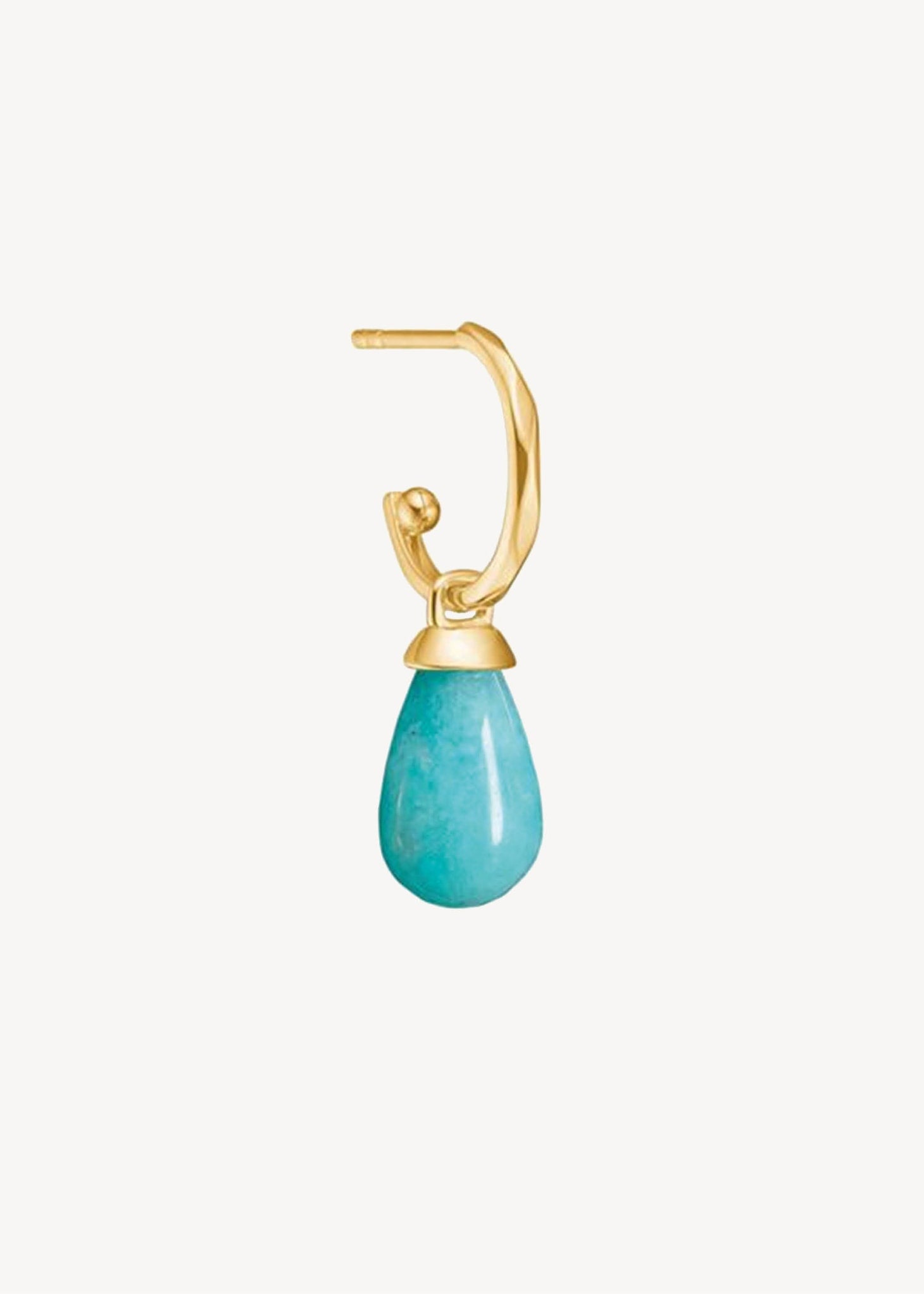 10-Karat Drop charm mit Peru Amazonit