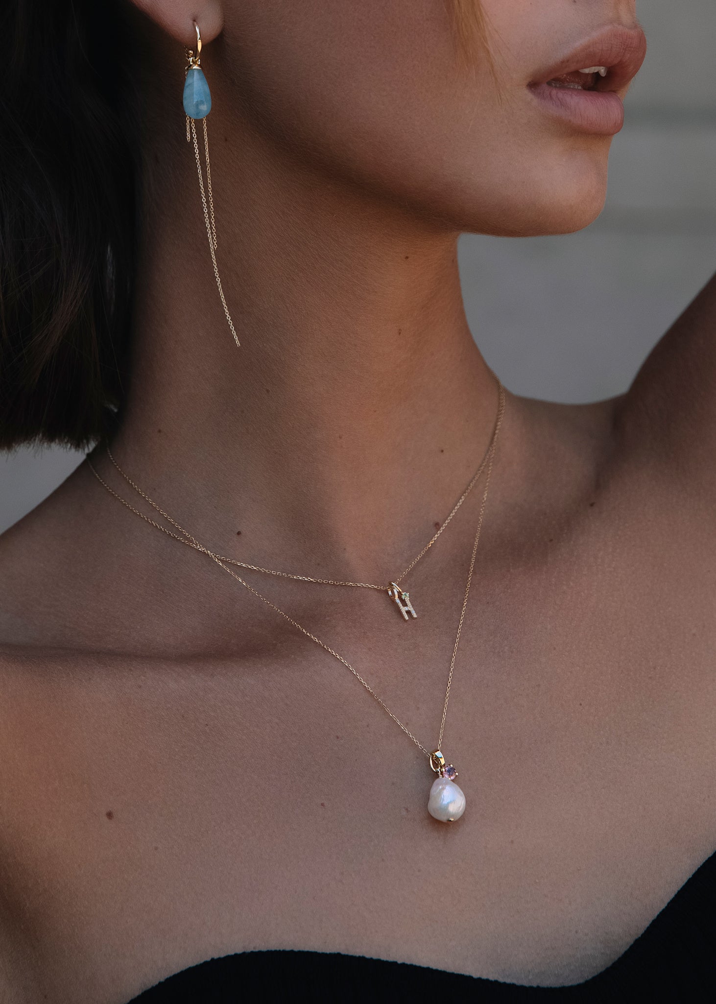 10-karat Rainbow Anhänger mit Pink Turmalin