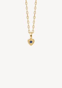 10-karat Amor Anhänger mit Blauem Saphir