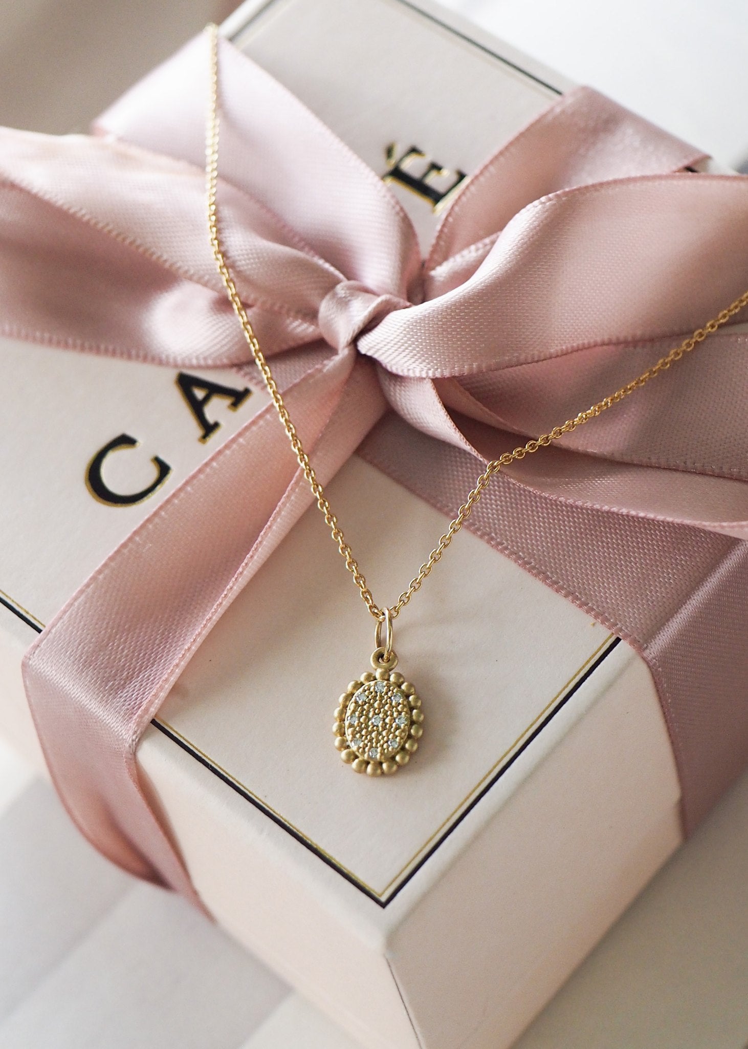 10-Karat roségold Elanor Anhänger mit Diamant