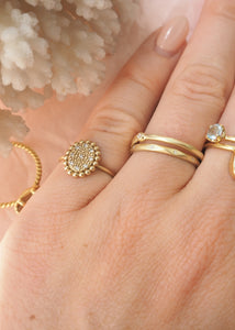 10-Karat Roségold Elanor ring mit Diamant