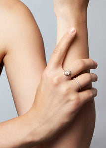 10-Karat Roségold Elanor ring mit Diamant