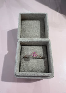10-Karat roségold Aurélie ring mit Saphir