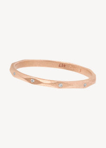 10-Karat Roségold Helena ring mit Diamant