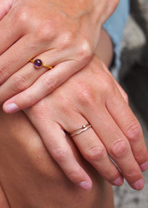 10-Karat Roségold Helena ring mit Diamant