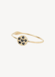 10-Karat Aurélie ring mit schwarzem Diamant