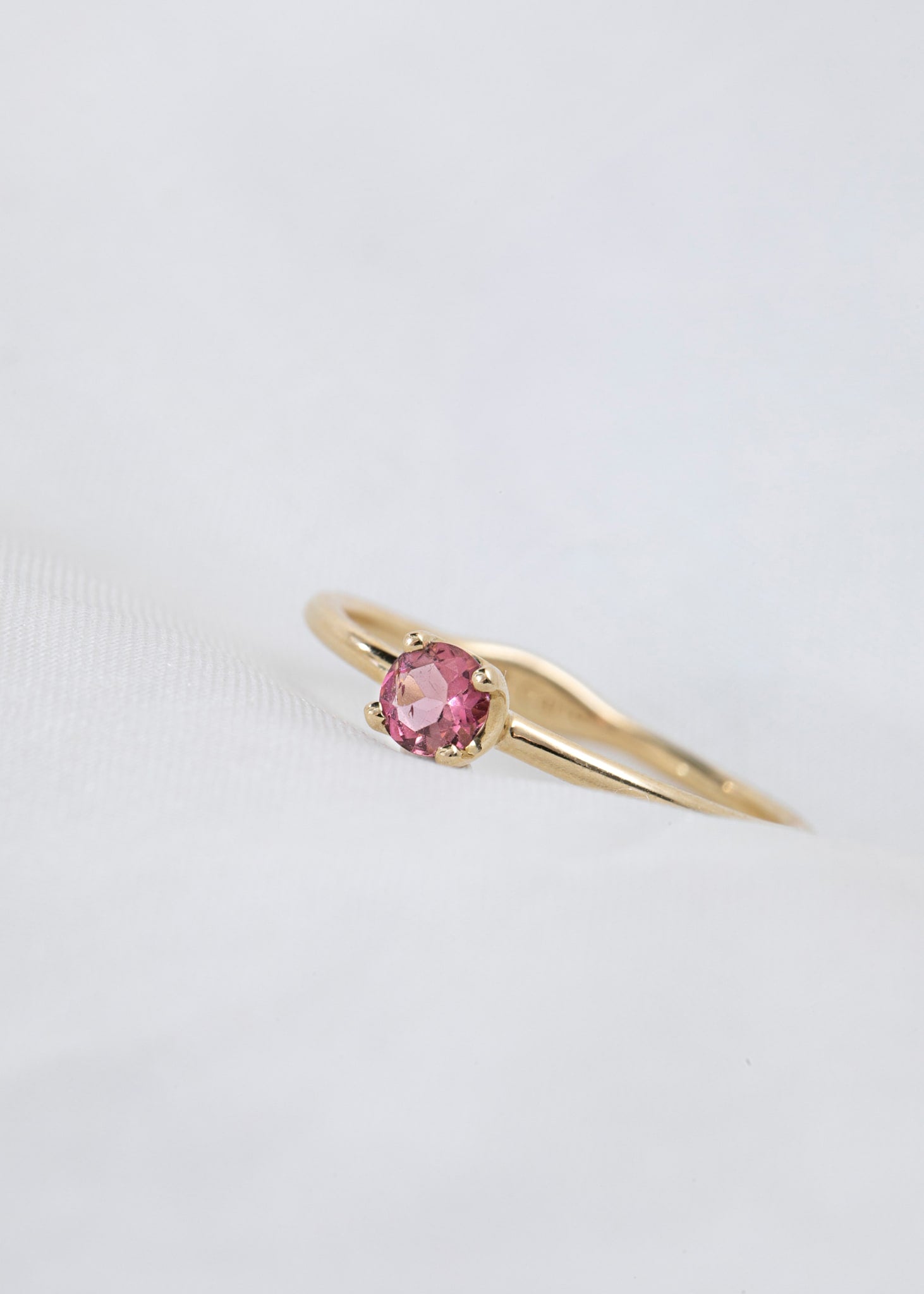 10-Karat Iris ring mit Pink Turmalin