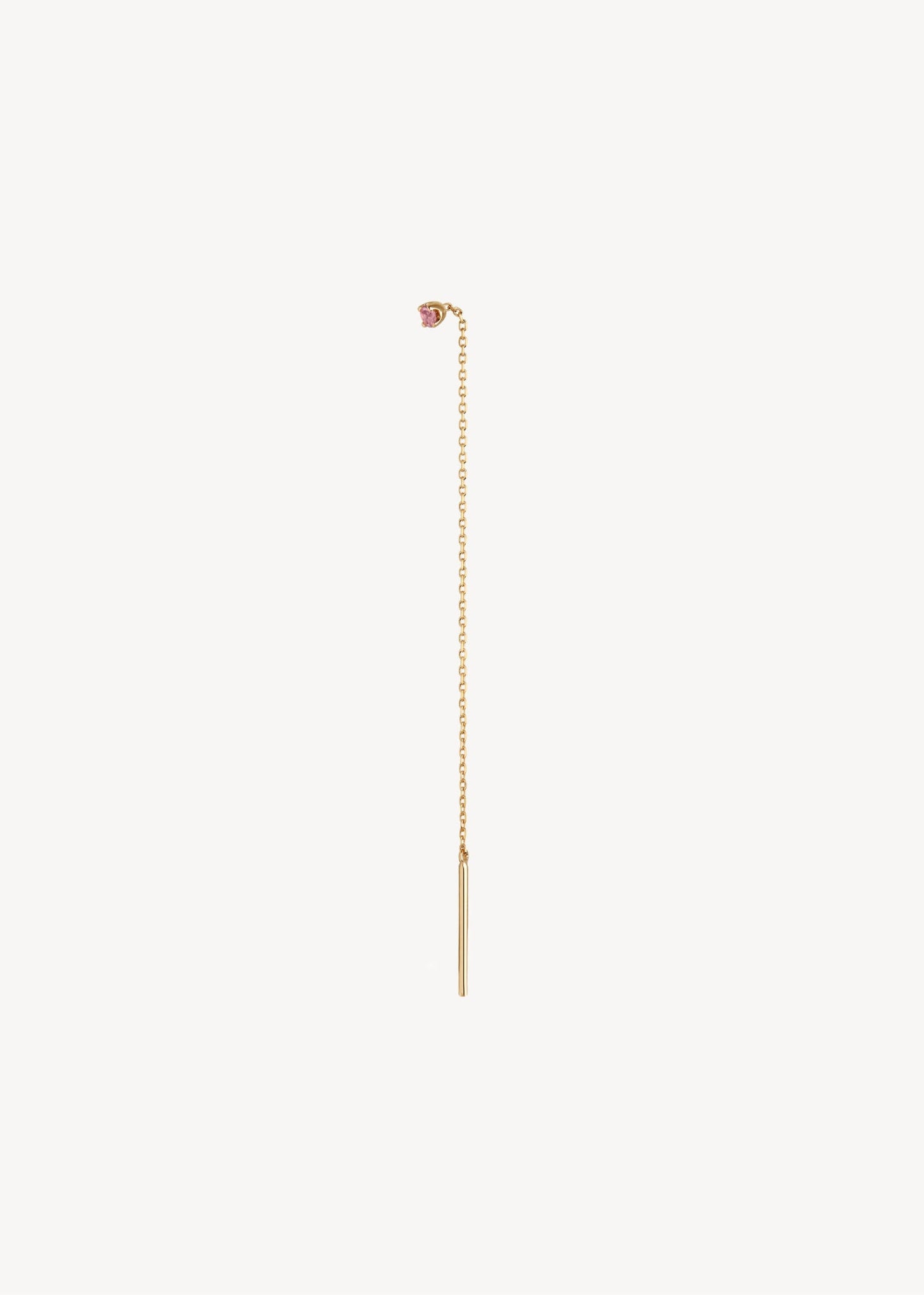 Melina ørestik fra carré jewellery med pink turmalin ædelsten i ægte 10 karat guld 