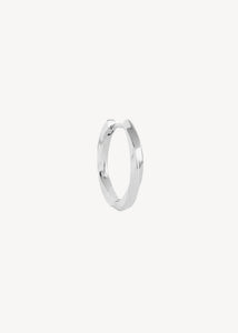 Medium 2 cm hoop ørering til charms i  sterling sølv med snoet design til ham og hende, perfekt gave til hende og gave til ham 