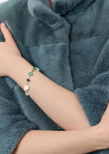 Camé Armband mit Edelstein - oxidiertes Silber