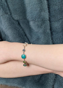 Camé Armband mit Edelstein - oxidiertes Silber