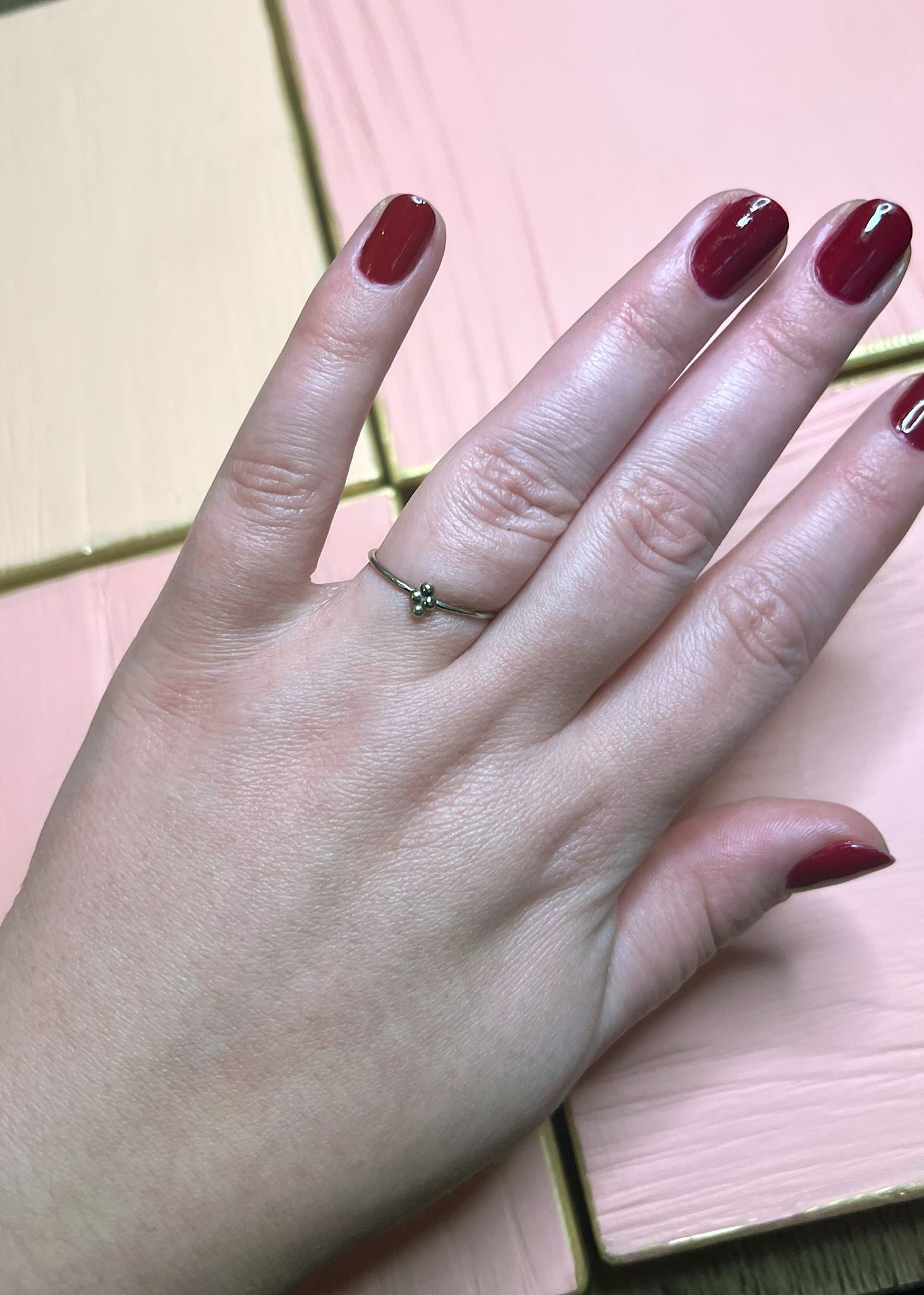 Quatre ring - oxidiertes Silber