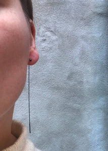 Rock Ohrstecker - oxidiertes Silber