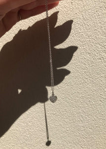 Love Anhänger mit Diamant - oxidiertes Silber