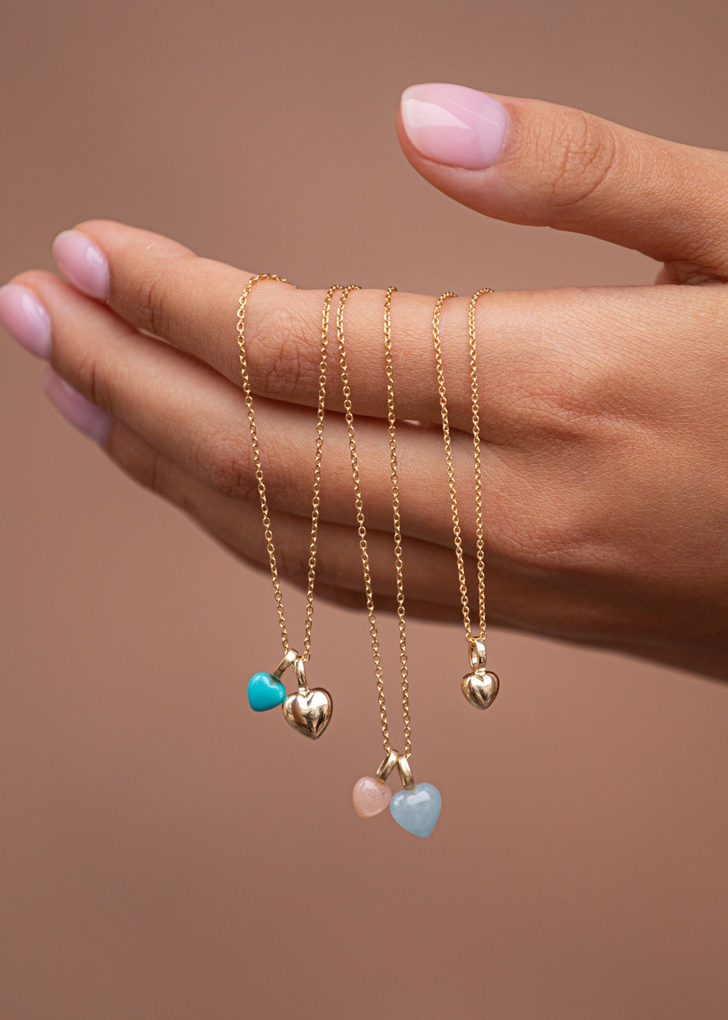 10-karat Heart Anhänger mit Peridot