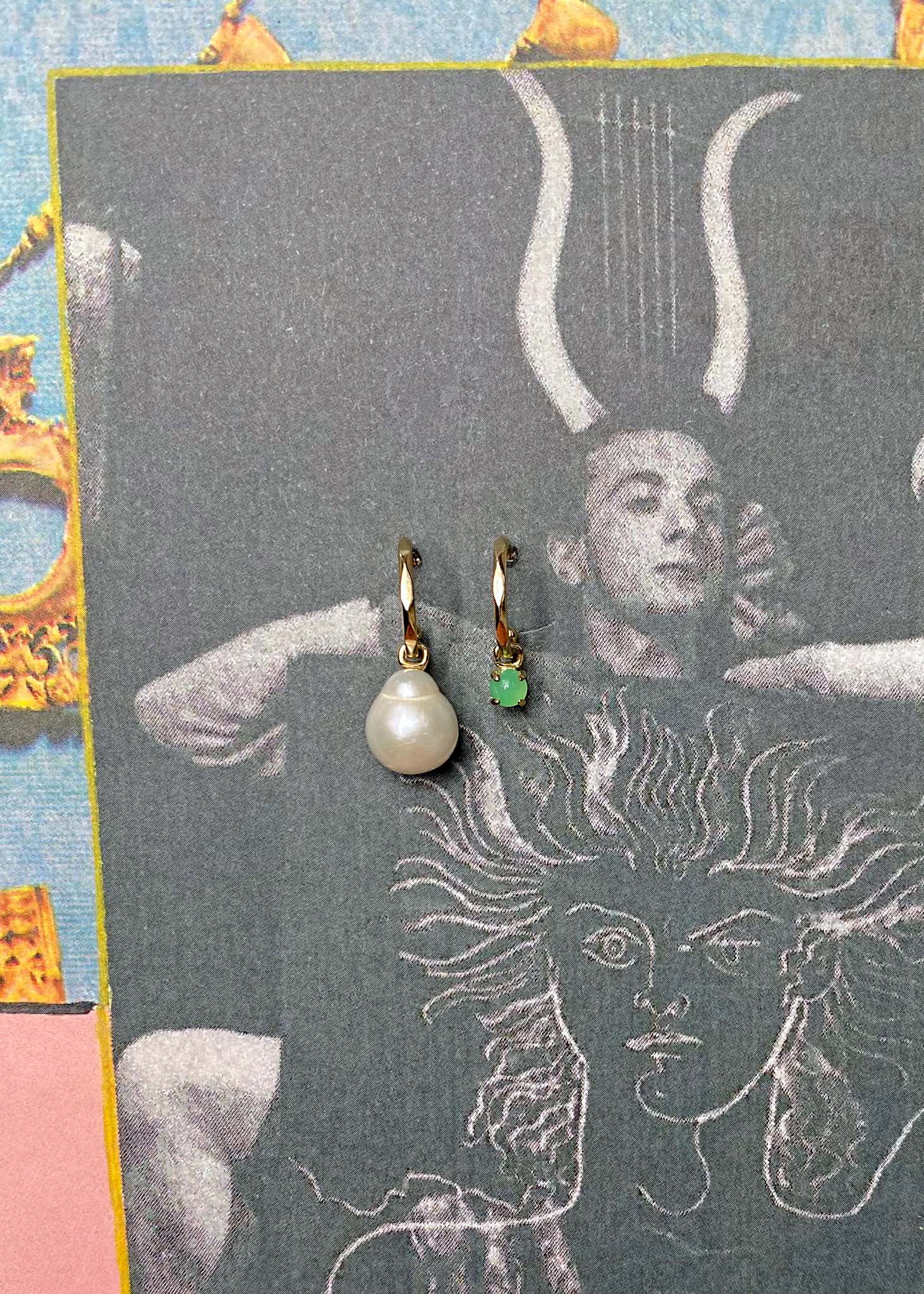 10-Karat Bon-bon charm mit Chrysopras