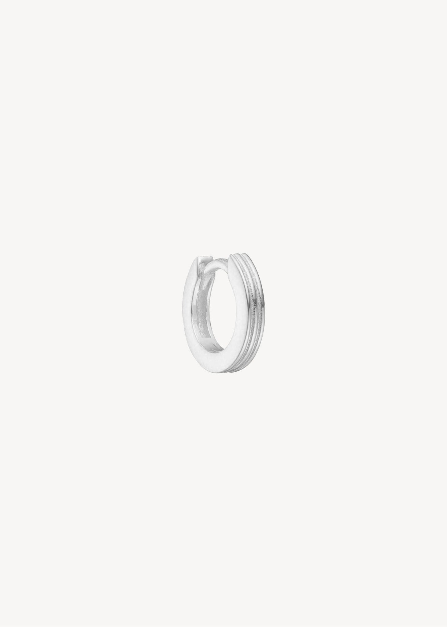 Huggie hoop til charms i 925 sterling sølv til ham og hende med nålestriber, perfekt gave til ham og gave til hende 